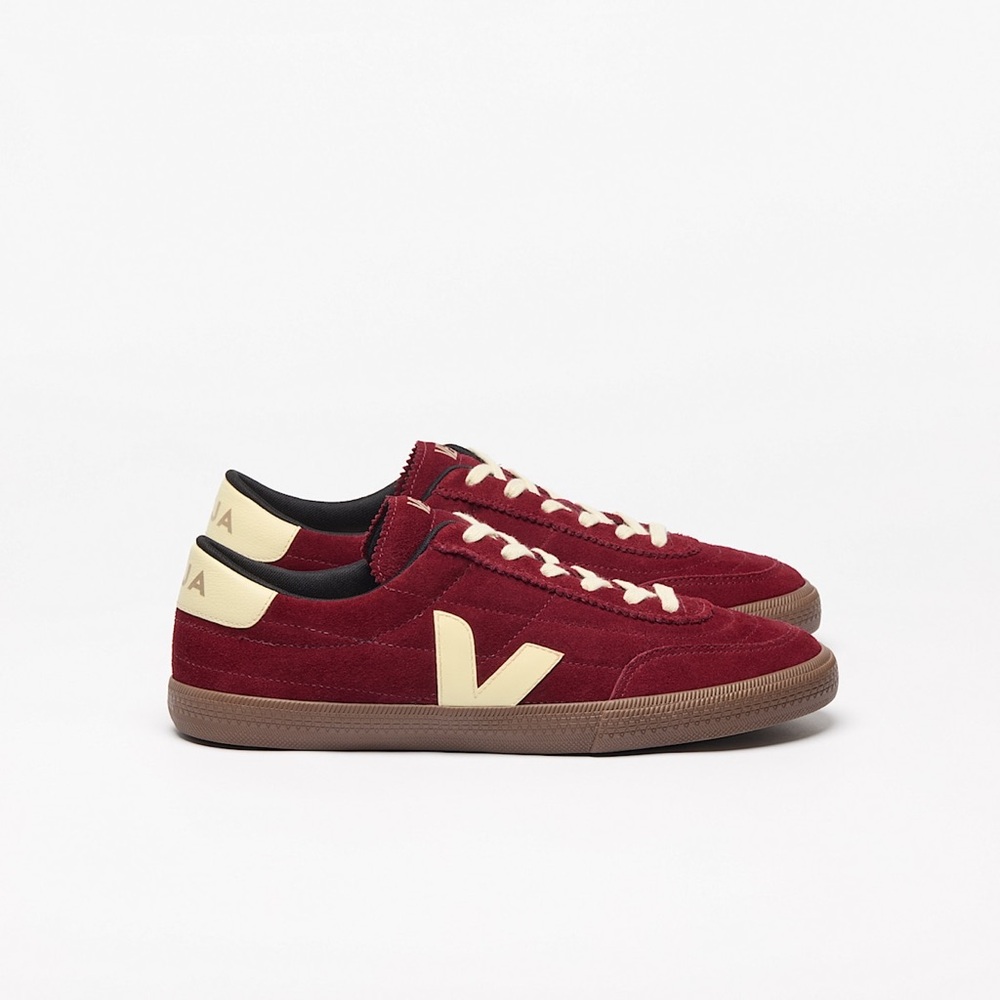 NWOT Veja Panenka Suede Grenat Sun Bark - Maroon & Cream Sneakers - Women’s 10